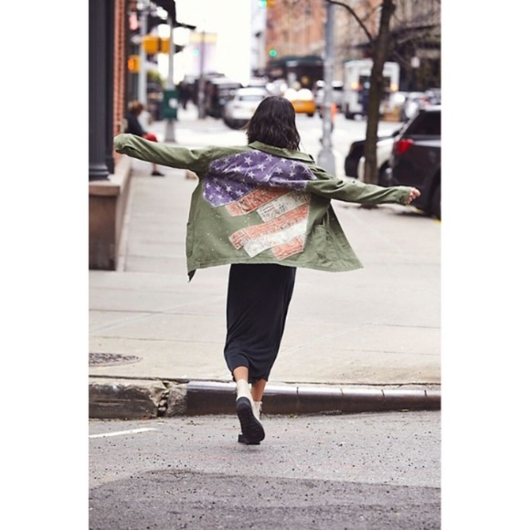 SOLD Free People Spruce Military Shirt Jacket Army - Picture 4 of 6